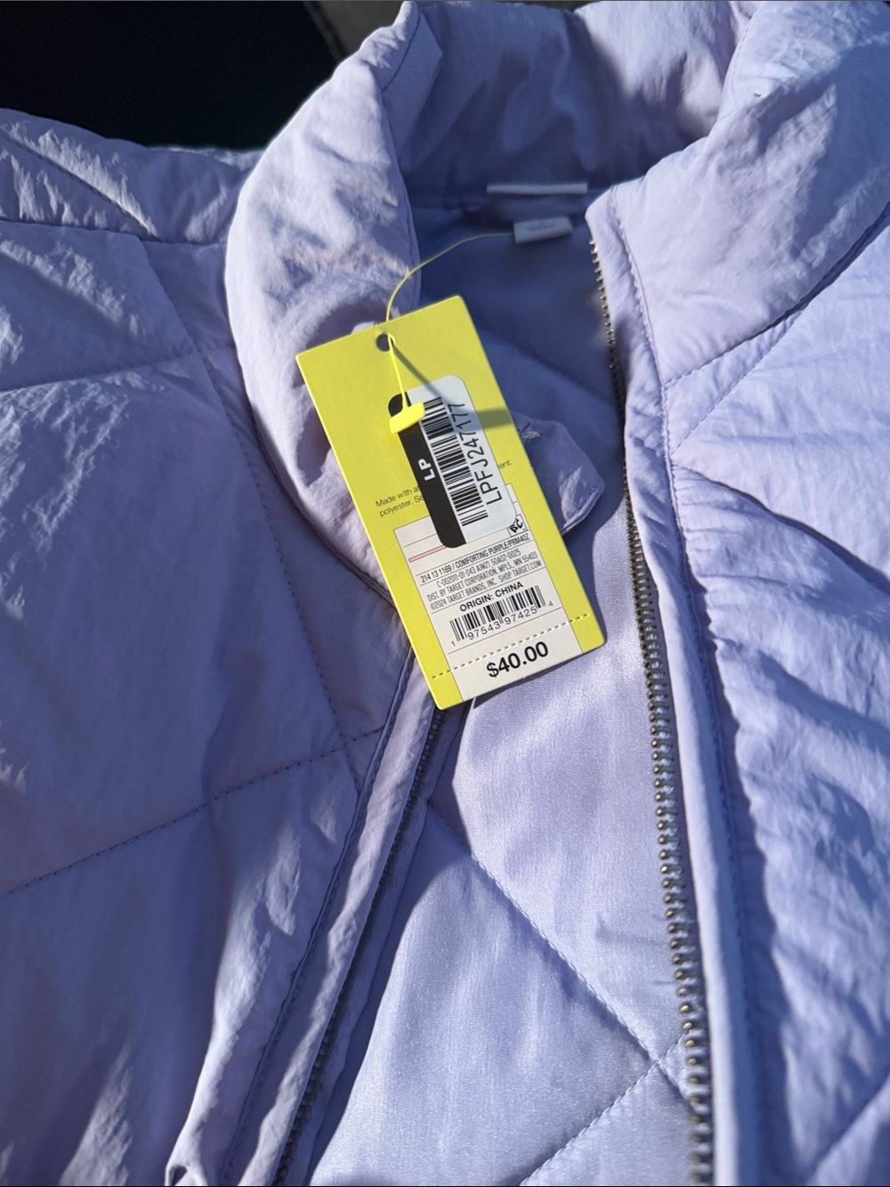 Quilted Puffer Jacket in Pink Like New - Picture 4 of 4